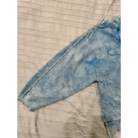 Lulus Ice Wash Tie Dye Crewneck Sweatshirt Blue Women’s Large Cloudcore Coastal - Picture 11 of 14